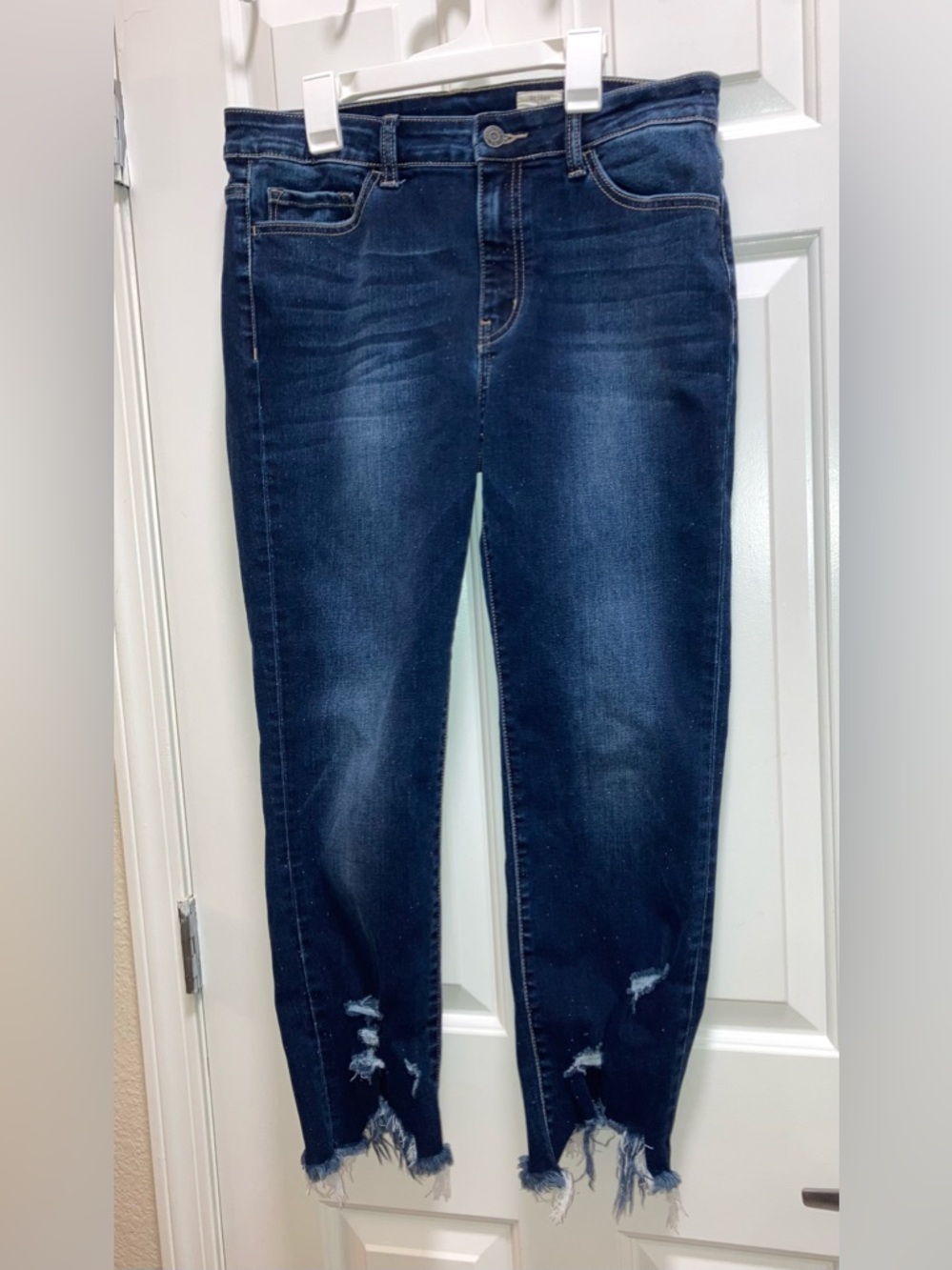 Bridge by Gly Womens Mid Rise Ankle Skinny Blue Jeans Size 30
